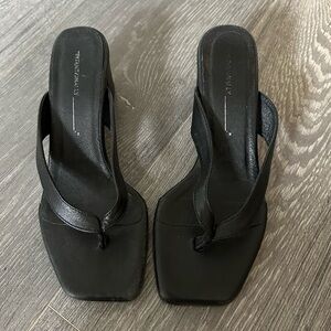 INTENTIONALLY BLANK Black Minimalist Sandals